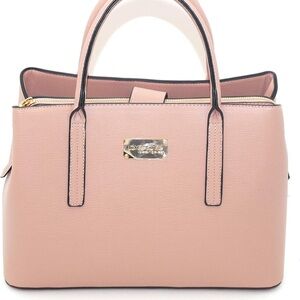 BEBE Dusty Rosé, Dark Blush, Pink, Aubrey Satchel, New with tags, 13”x 13”,Purse